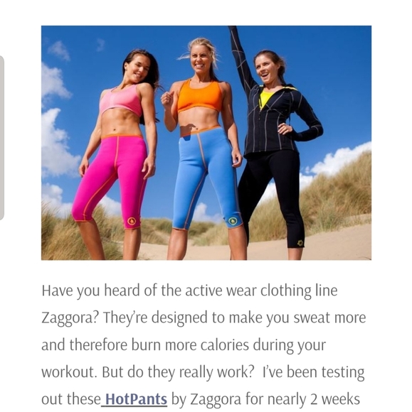 Zaggora Slimming Capri Hot Pants sz Large Neoprene Pants - Picture 7 of 9